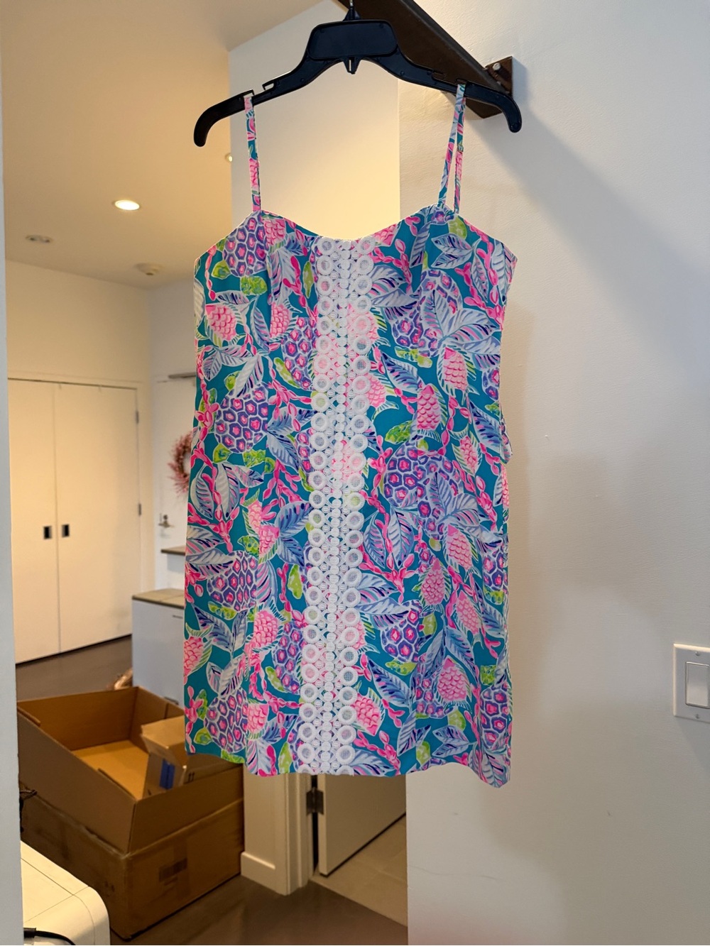 Lilly Pulitzer Pink Blue Green Floral Mini Dress